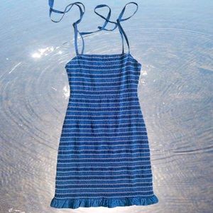 Denim stretchy mini dress